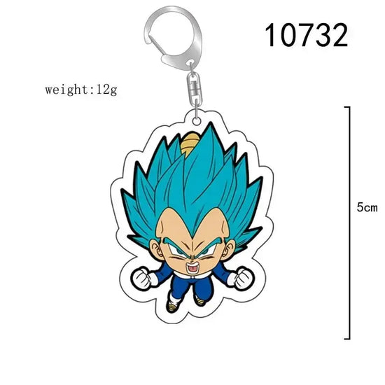 Dragon Ball Anime Figure Key Chain Goku Transparent Acrylic Double-Sided Printed Keychain Cute Backpack Pendant Birthday Gifts SS69 6.69 10732