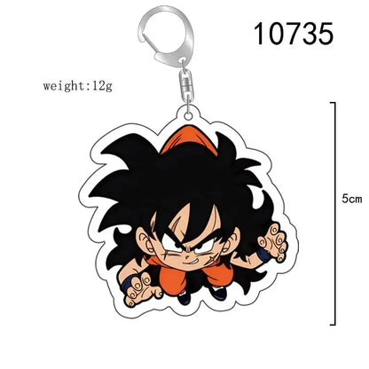 Dragon Ball Anime Figure Key Chain Goku Transparent Acrylic Double-Sided Printed Keychain Cute Backpack Pendant Birthday Gifts SS69 6.69 10735