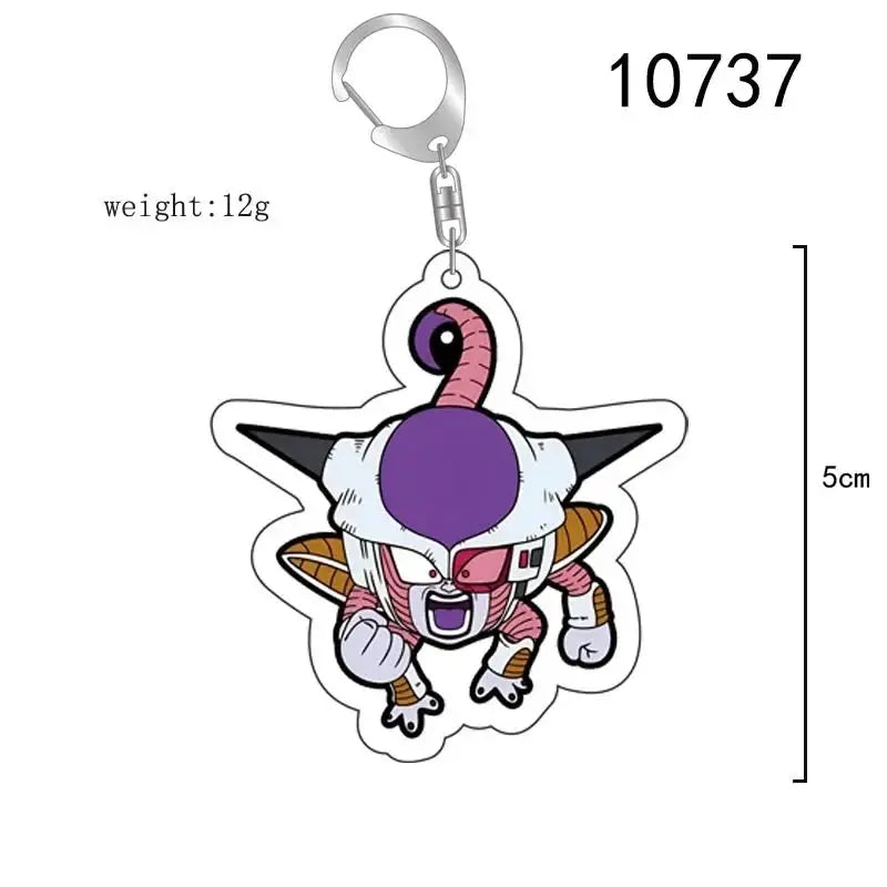 Dragon Ball Anime Figure Key Chain Goku Transparent Acrylic Double-Sided Printed Keychain Cute Backpack Pendant Birthday Gifts SS69 6.69 10737