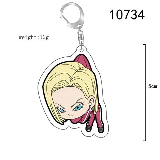 Dragon Ball Anime Figure Key Chain Goku Transparent Acrylic Double-Sided Printed Keychain Cute Backpack Pendant Birthday Gifts SS69 6.69 10734