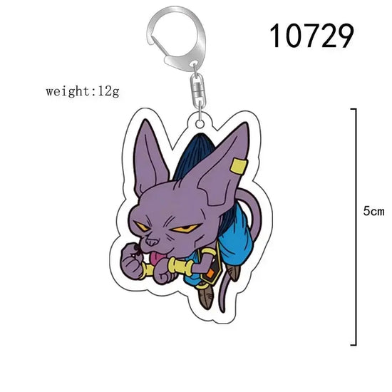 Dragon Ball Anime Figure Key Chain Goku Transparent Acrylic Double-Sided Printed Keychain Cute Backpack Pendant Birthday Gifts SS69 6.69 10729