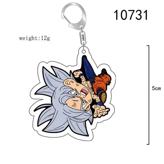 Dragon Ball Anime Figure Key Chain Goku Transparent Acrylic Double-Sided Printed Keychain Cute Backpack Pendant Birthday Gifts SS69 6.69 10731