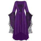 Dress Trumpet Sleeve Long Plus Size | Vintage Witch Vampire Dress - SS69