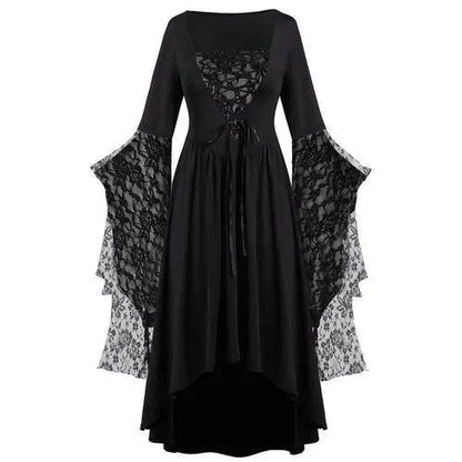 Dress Trumpet Sleeve Long Plus Size | Vintage Witch Vampire Dress - SS69