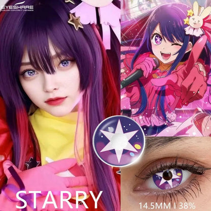 EYESHARE 1pair Cute Cosplay Color Contact Lenses for Eyes Mitsuri Contacts Lenses Green Lens  Anime Lens Hoshino Ai Pupil Lens - SS69