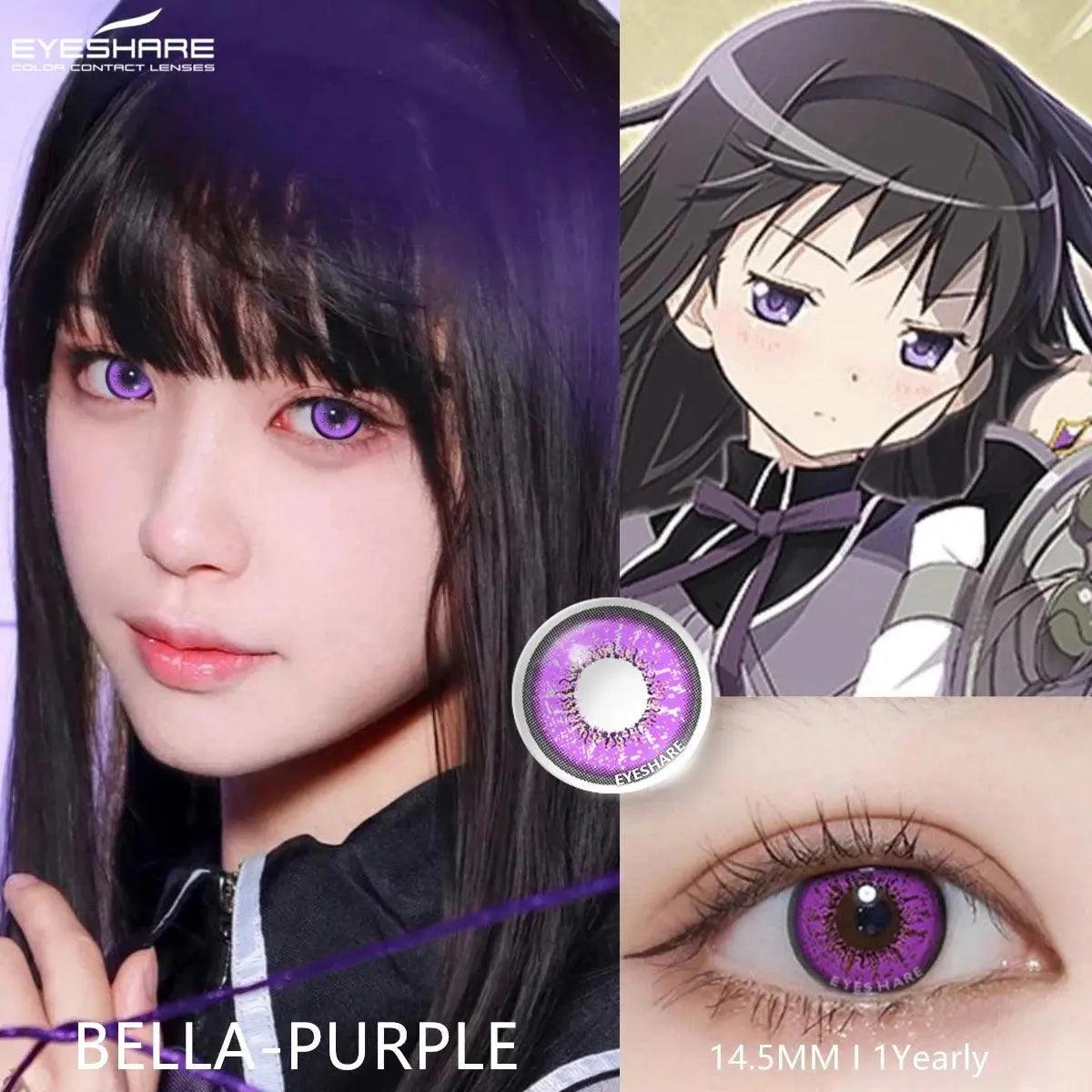EYESHARE 1pair Cute Cosplay Color Contact Lenses for Eyes Mitsuri Contacts Lenses Green Lens  Anime Lens Hoshino Ai Pupil Lens - SS69