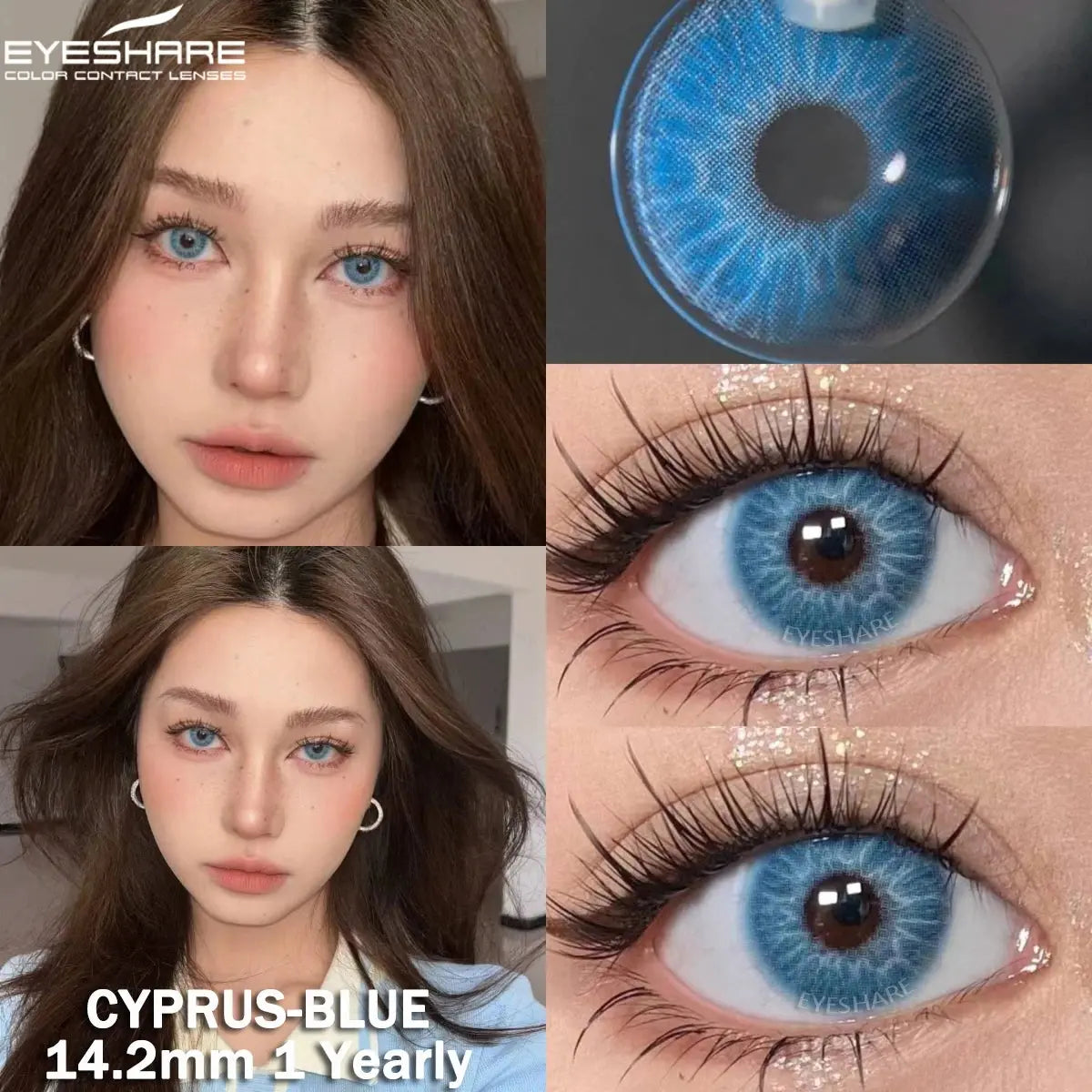 EYESHARE 1pair Cute Cosplay Color Contact Lenses for Eyes Mitsuri Contacts Lenses Green Lens  Anime Lens Hoshino Ai Pupil Lens - SS69