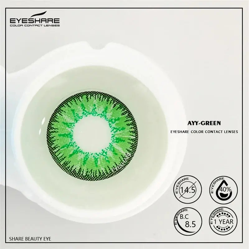 EYESHARE 1pair Cute Cosplay Color Contact Lenses for Eyes Mitsuri Contacts Lenses Green Lens  Anime Lens Hoshino Ai Pupil Lens SS69