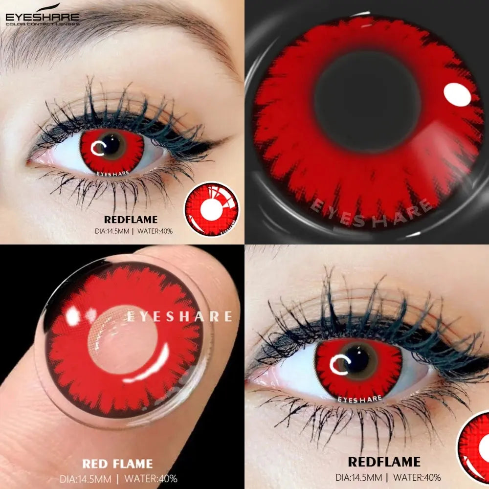EYESHARE 1pair Cute Cosplay Color Contact Lenses for Eyes Mitsuri Contacts Lenses Green Lens  Anime Lens Hoshino Ai Pupil Lens SS69