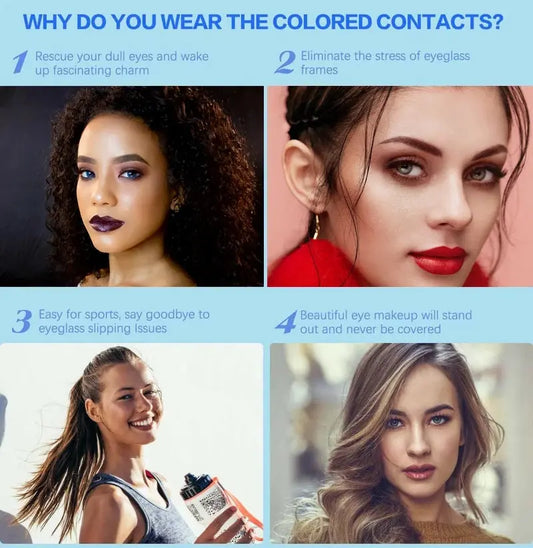 EYESHARE 1pair Cute Cosplay Color Contact Lenses for Eyes Mitsuri Contacts Lenses Green Lens  Anime Lens Hoshino Ai Pupil Lens SS69