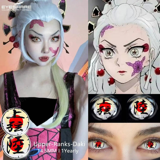 EYESHARE 1pair Cute Cosplay Color Contact Lenses for Eyes Mitsuri Contacts Lenses Green Lens  Anime Lens Hoshino Ai Pupil Lens - SS69