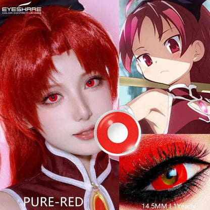 EYESHARE 1pair Cute Cosplay Color Contact Lenses for Eyes Mitsuri Contacts Lenses Green Lens  Anime Lens Hoshino Ai Pupil Lens - SS69