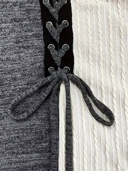 Elegant Women's Long Sleeve Knit Top - Solid Color, Asymmetrical Hem with Button Detail, Stretch Fabric, Machine Washable SS69