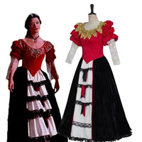 Elena Montero Cosplay Movie Costume Women Gothic Steampunk Bustle Dress Halloween Carnival Party Vampire Disguise Ball Gown SS69