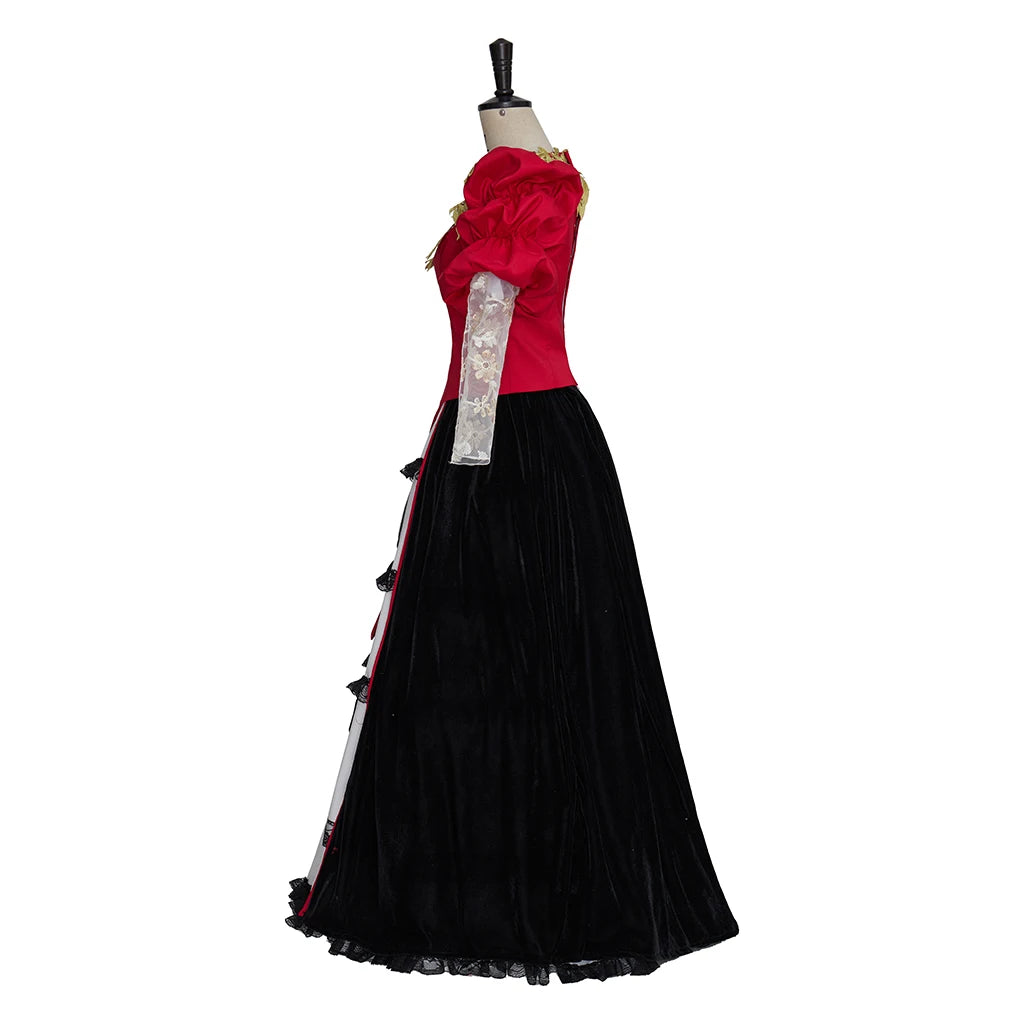 Elena Montero Cosplay Movie Costume Women Gothic Steampunk Bustle Dress Halloween Carnival Party Vampire Disguise Ball Gown SS69