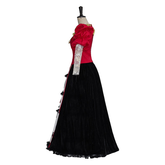 Elena Montero Cosplay Movie Costume Women Gothic Steampunk Bustle Dress Halloween Carnival Party Vampire Disguise Ball Gown SS69