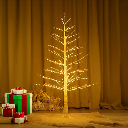 Enchanting LED Birch Christmas Tree Lamp - 121.92cm/182.88cm Artificial Floor Stand with Fairy Lights SS69