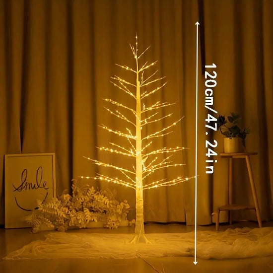 Enchanting LED Birch Christmas Tree Lamp - 121.92cm/182.88cm Artificial Floor Stand with Fairy Lights SS69 68.69 120cm-259LEDS