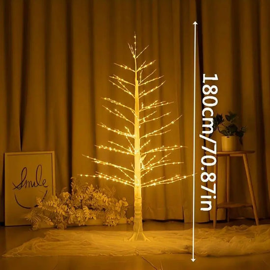 Enchanting LED Birch Christmas Tree Lamp - 121.92cm/182.88cm Artificial Floor Stand with Fairy Lights SS69 82.69 6FT/1.8M