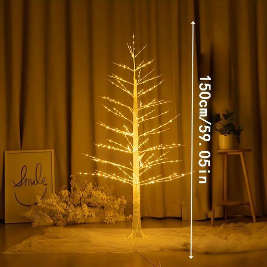 Enchanting LED Birch Christmas Tree Lamp - 121.92cm/182.88cm Artificial Floor Stand with Fairy Lights SS69 42.69 5FT/1.5M
