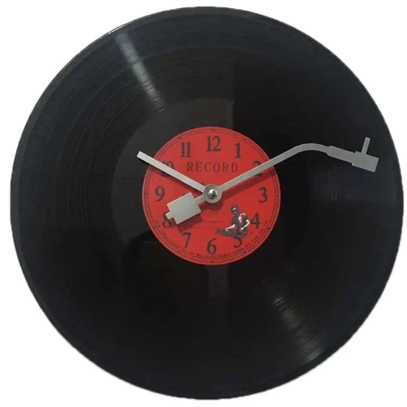 European Retro Nostalgic Ultra-Quiet Clock Vinyl Record Personality Wall Clock Cafe Bar Decorative Wall Clock SS69