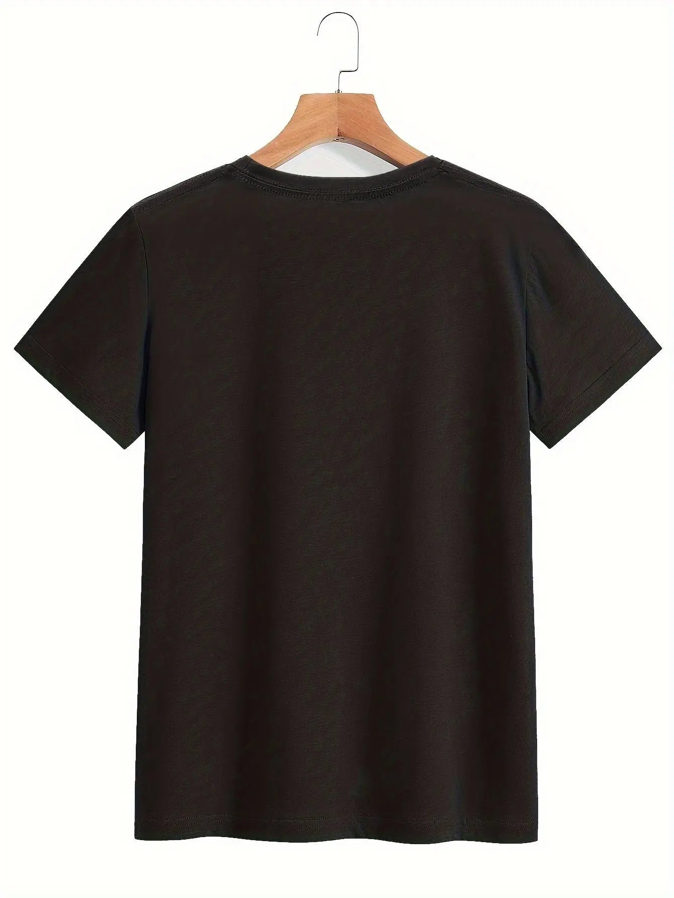 Everyday Comfort | Women's Casual Short Sleeve T-Shirt with Unique Korean Drama Print - Round Neck, Summer Top, Polyester Blend, Lightweight & Breathable Fabric, Perfect for Casual Attire, Ladies T Shirts SS69