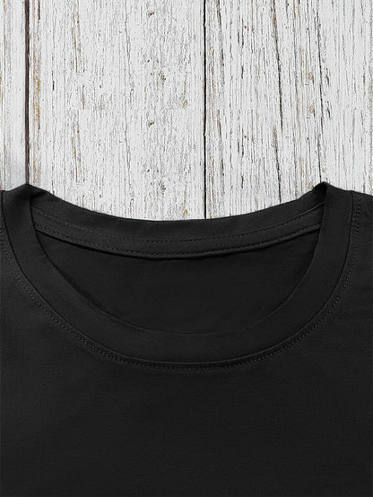 Everyday Comfort | Women's Casual Short Sleeve T-Shirt with Unique Korean Drama Print - Round Neck, Summer Top, Polyester Blend, Lightweight & Breathable Fabric, Perfect for Casual Attire, Ladies T Shirts SS69