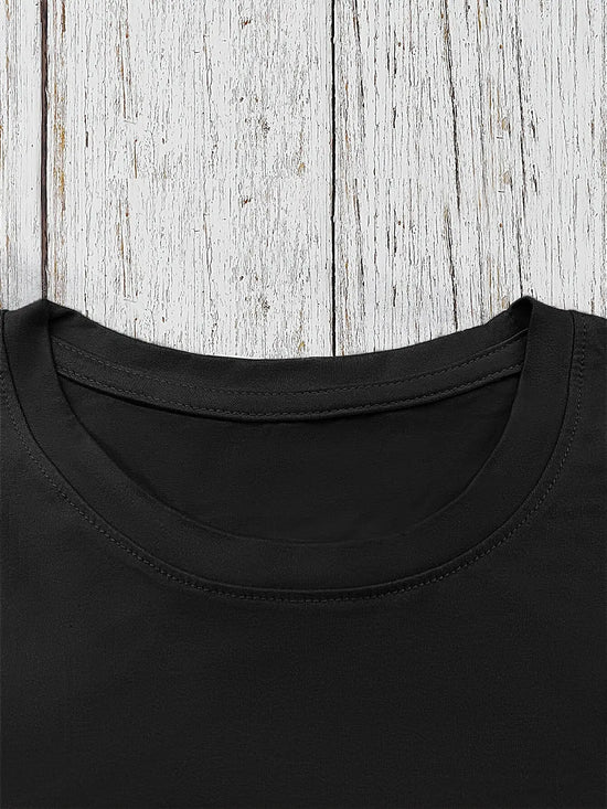 Everyday Comfort | Women's Casual Short Sleeve T-Shirt with Unique Korean Drama Print - Round Neck, Summer Top, Polyester Blend, Lightweight & Breathable Fabric, Perfect for Casual Attire, Ladies T Shirts SS69