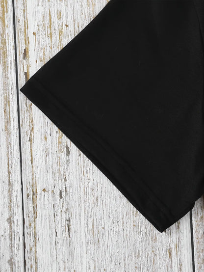 Everyday Comfort | Women's Casual Short Sleeve T-Shirt with Unique Korean Drama Print - Round Neck, Summer Top, Polyester Blend, Lightweight & Breathable Fabric, Perfect for Casual Attire, Ladies T Shirts SS69