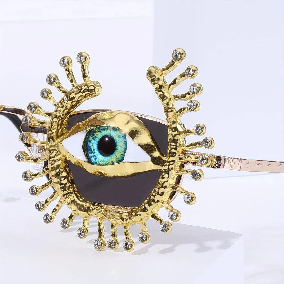 Evil Eye Shaped Glasses For Women Luxury Rhinestone Fashion Shades Props For Ramadan Costume Party Prom, Christmas/Halloween/Gift Giving SS69