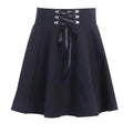 FICHOR Mall Goth Gothic Lace Ruffle Mini Skirts Womens Harajuku Fairy Grunge Pink Plaid Pleated Skirt Japanese Lolita Streetwear - SS69