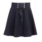 FICHOR Mall Goth Gothic Lace Ruffle Mini Skirts Womens Harajuku Fairy Grunge Pink Plaid Pleated Skirt Japanese Lolita Streetwear - SS69
