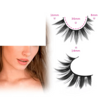 False Eyelashes 10 Pairs Manga  Japanese Style Anime Thick Natural Look 16 MM Spiky 8D - SS69