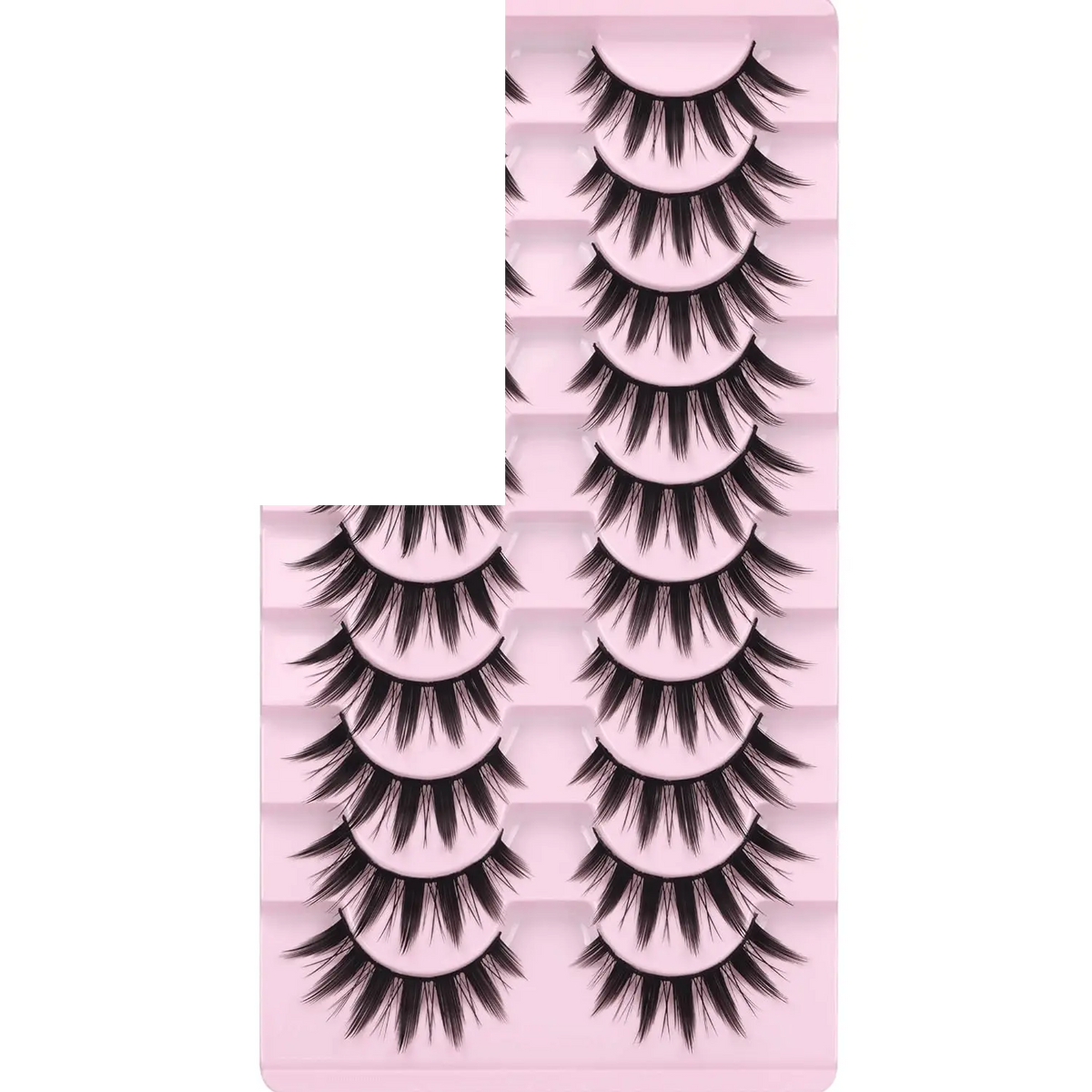 False Eyelashes 10 Pairs Manga  Japanese Style Anime Thick Natural Look 16 MM Spiky 8D - SS69