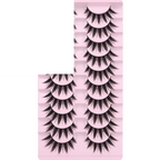 False Eyelashes 10 Pairs Manga  Japanese Style Anime Thick Natural Look 16 MM Spiky 8D - SS69