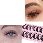 False Eyelashes 10 Pairs Manga  Japanese Style Anime Thick Natural Look 16 MM Spiky 8D - SS69