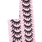 False Eyelashes 10 Pairs Manga  Japanese Style Anime Thick Natural Look 16 MM Spiky 8D - SS69