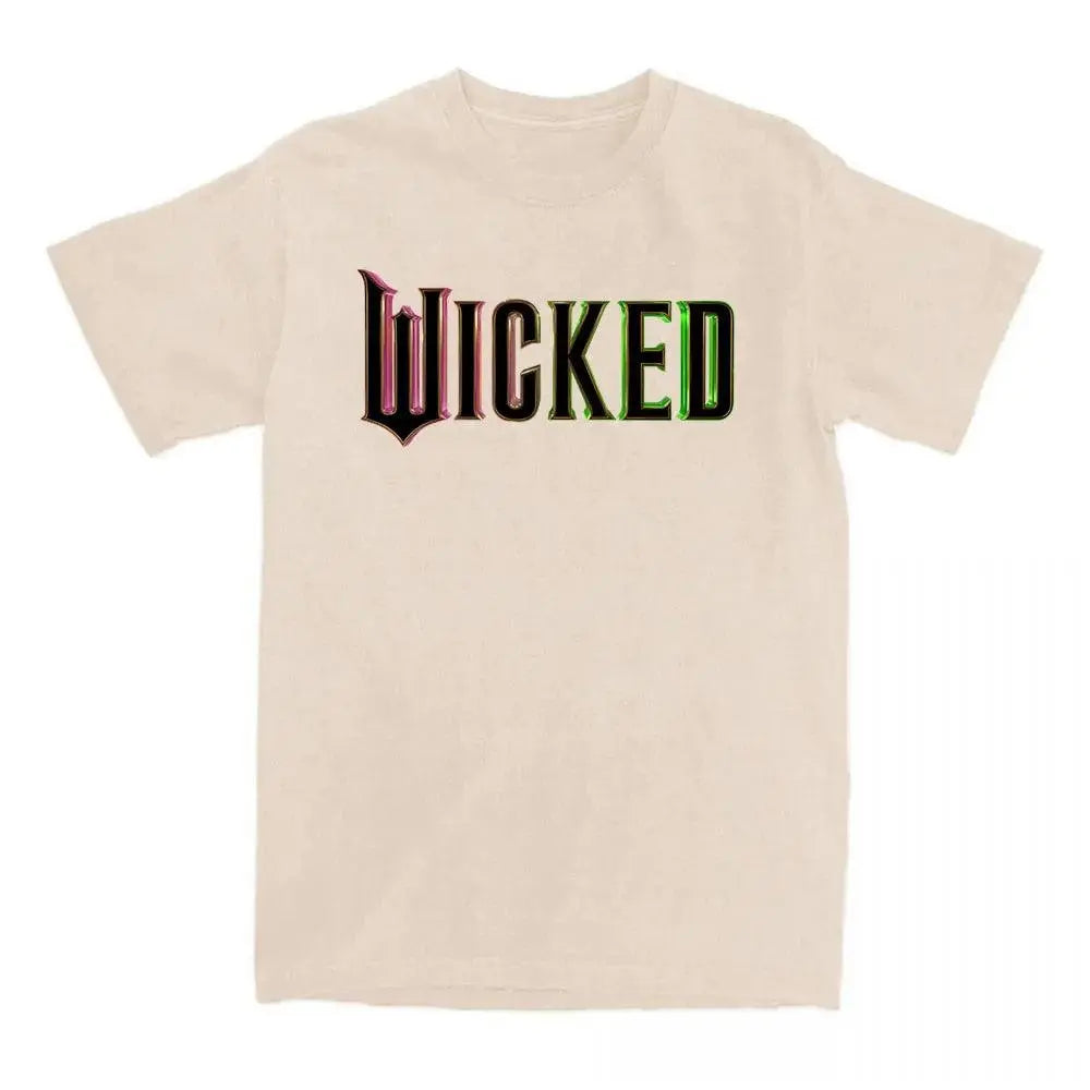 Fantasy Movies Wicked T-shirt Short Sleeve Casual Women/Men Tshirts Funny Film Graphic Printing Tee-shirt Round Neck Cotton Tees SS69 13.69 sand / L