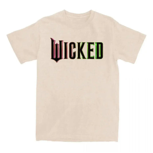 Fantasy Movies Wicked T-shirt Short Sleeve Casual Women/Men Tshirts Funny Film Graphic Printing Tee-shirt Round Neck Cotton Tees SS69 13.69 sand / L