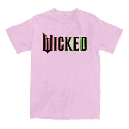 Fantasy Movies Wicked T-shirt Short Sleeve Casual Women/Men Tshirts Funny Film Graphic Printing Tee-shirt Round Neck Cotton Tees SS69 13.69 pink / L