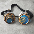 Fashion Steampunk Goggles Blue Punk Rustic Women Men Sunglasses for Party Photo Cosplay Vintage Gothic Eyewear Motocross Prop SS69
