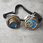 Fashion Steampunk Goggles Blue Punk Rustic Women Men Sunglasses for Party Photo Cosplay Vintage Gothic Eyewear Motocross Prop SS69
