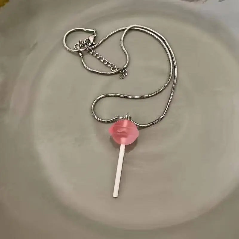 Fashion Sweet Lollipop Pendant Necklace SS69