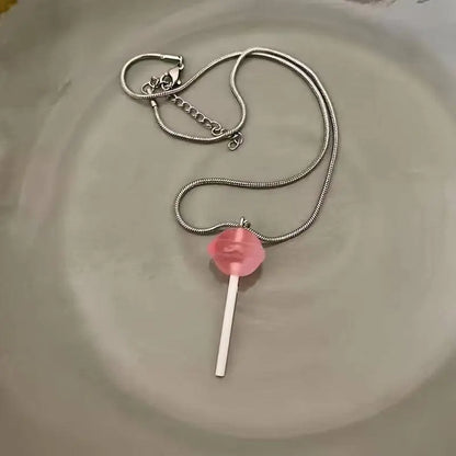 Fashion Sweet Lollipop Pendant Necklace SS69