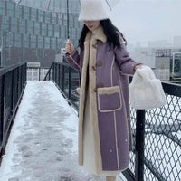 Fashionable  Simple Commuting Slimming Slimming Medium Length Lamb Fur Coat Fur Fur Integrated Women Plush 2025 New Autumn Winte SS69