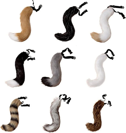 Faux Fur Fox Costume Coda Adulto/Teen Cosplay Halloween Christmas Party Costume Taglia Unica - SS69