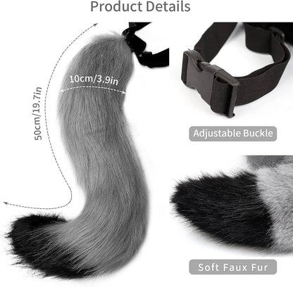 Faux Fur Fox Costume Coda Adulto/Teen Cosplay Halloween Christmas Party Costume Taglia Unica - SS69