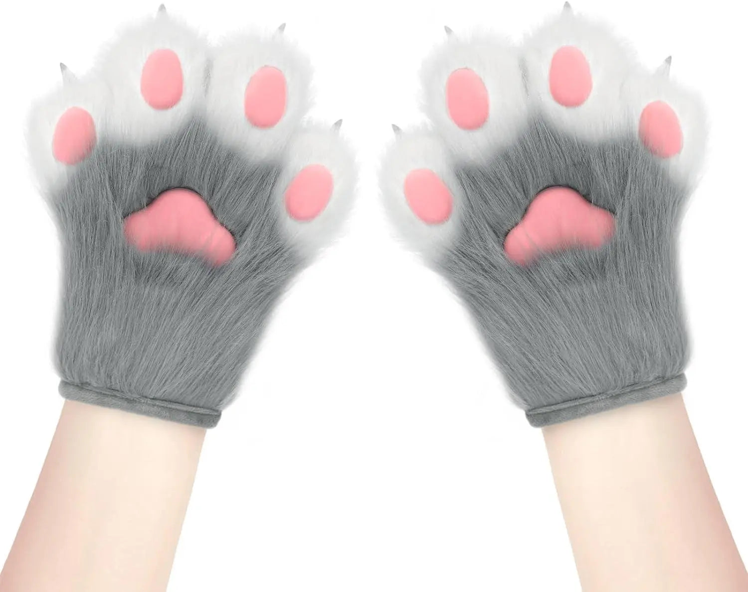 Faux Fur Fox Paw Gloves - Fluffy - SS69