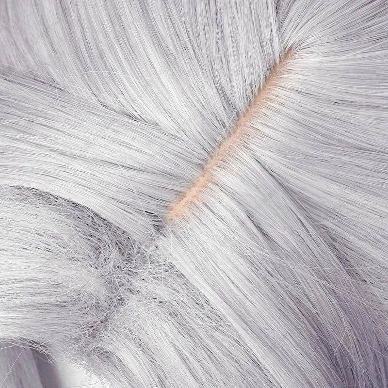 Ferid Bathory Cosplay Wig 75cm Long Silver White Wigs Heat Resistant Synthetic Hair Halloween Party SS69