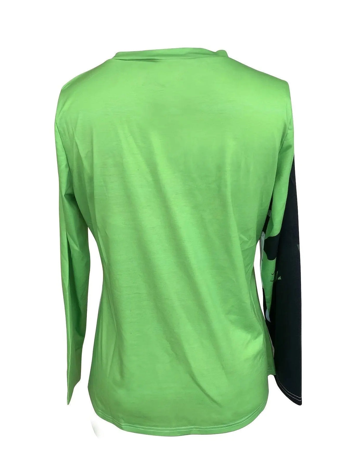 Figure Print Crew Neck T-Shirt, Casual Long Sleeve Top for Spring & Fall, Women's Clothing SS69